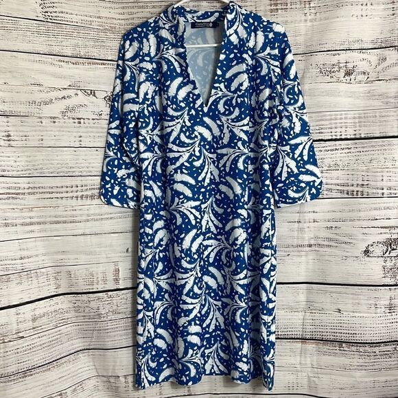 Katherine way Dress Womens Size S UPF 50 + Game Way V Neck Shift jersey Floral - Picture 2 of 11